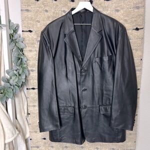 J ferrar vintage Men's Black Leather jacket size L